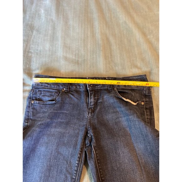 Charlotte Russe Low Rise Flare Jeans 8R Dark Wash Y2K Boho Chic Retro Denim - Picture 6 of 8